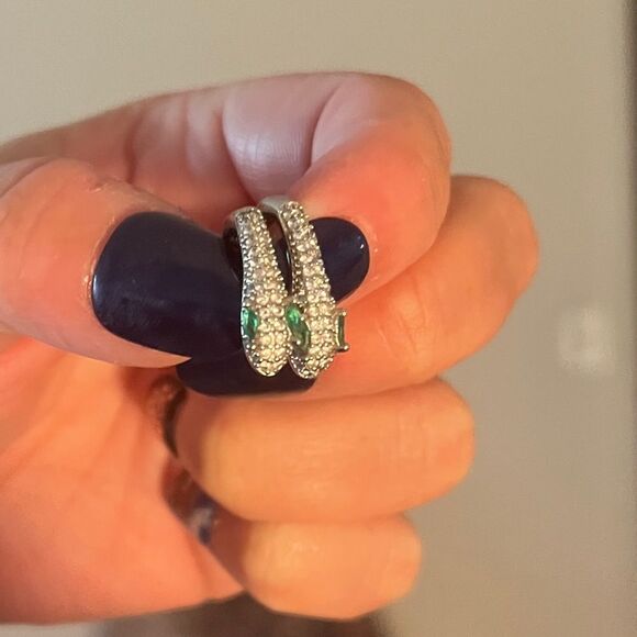 The Serpentine Earring in 925 and cubic zirconia - Picture 6 of 11